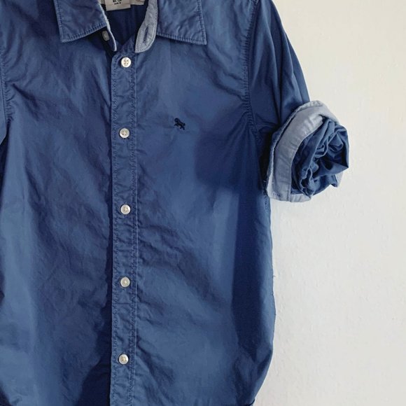 SOLD: H&M Boys Slate L/S Button Down Shirt, 7-8Y - Picture 4 of 4